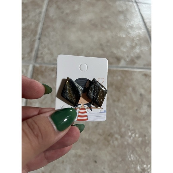 New Handmade Polymer Clay Stud Earrings lot -5 Unique 10 PCs Stainless Steel - Picture 9 of 11